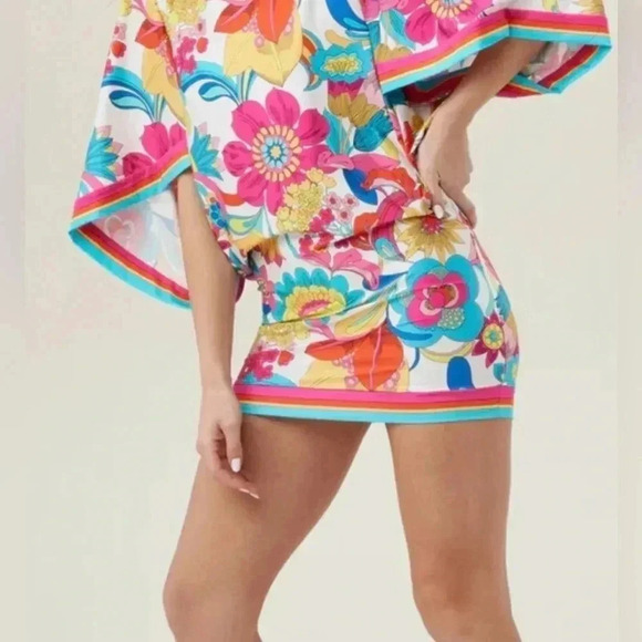 TRINA TURK Women’s Swim and Spa Collection Multicolor Beach Coverup Dress Tunic - Picture 7 of 13